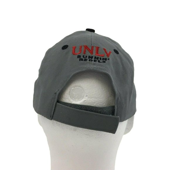 UNLV Runnin Rebels Snapback Hat Grey Adjustable Hook and Loop Baseball Cap - Picture 6 of 11